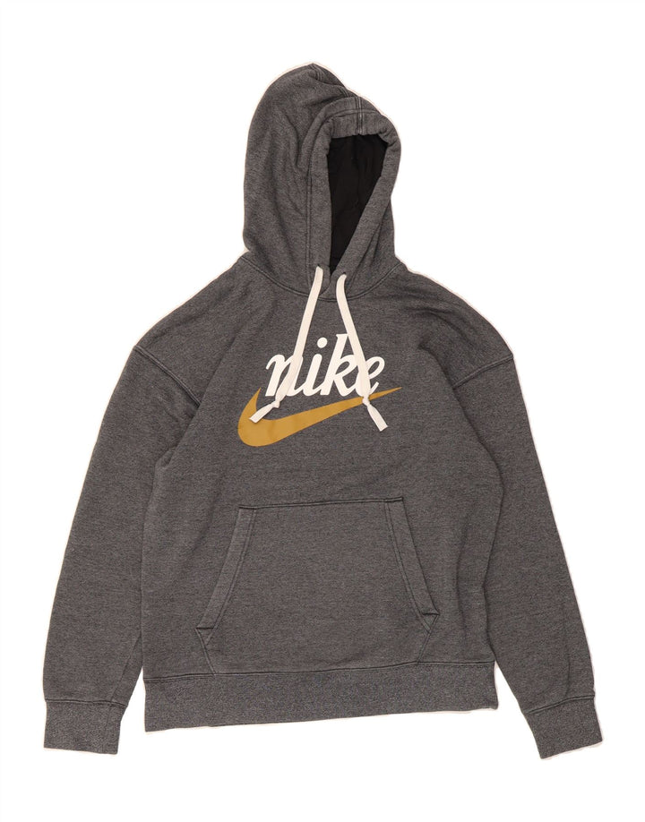 NIKE Mens Graphic Hoodie Jumper Medium Grey Cotton Vintage Nike and Second-Hand Nike from Messina Hembry 