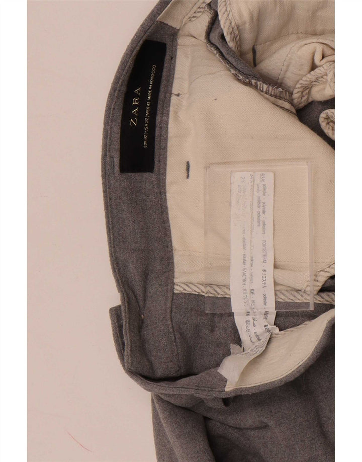 Zara muške uske chino hlače EU 42 velike W32 L28 sivi poliester
