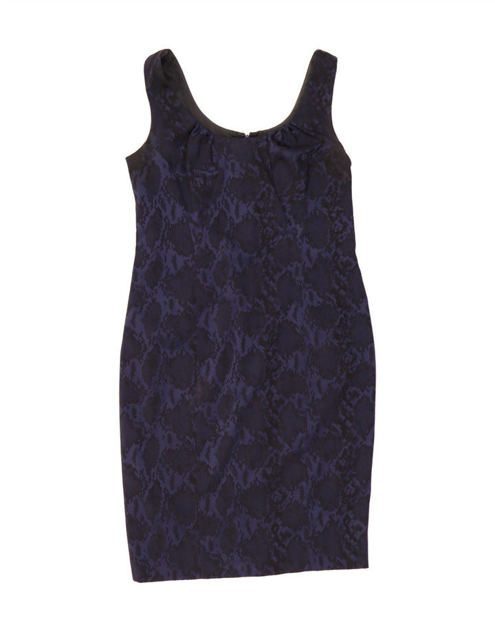 LUISA SPAGNOLI Womens Abstract Pattern Bodycon Dress IT 48 XL Navy Blue Vintage Luisa Spagnoli and Second-Hand Luisa Spagnoli from Messina Hembry 