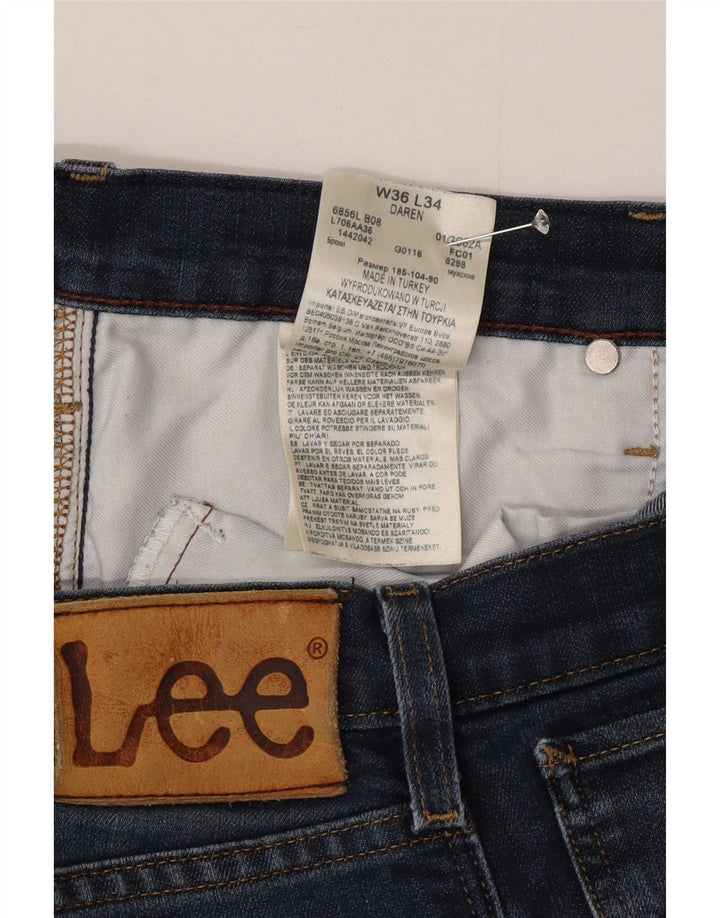 Lee Mens Daren Straight Jeans W36 L34 Plavi pamuk