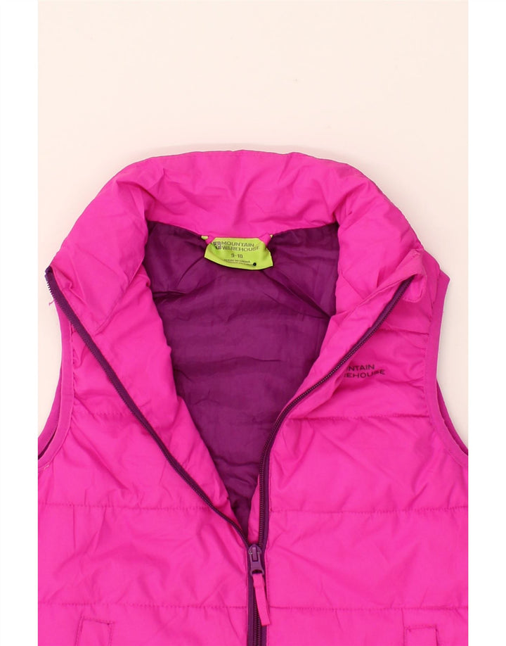 MOUNTAIN WAREHOUSE Girls Padded Gilet 9-10 Years Pink Polyester Vintage Mountain Warehouse and Second-Hand Mountain Warehouse from Messina Hembry 