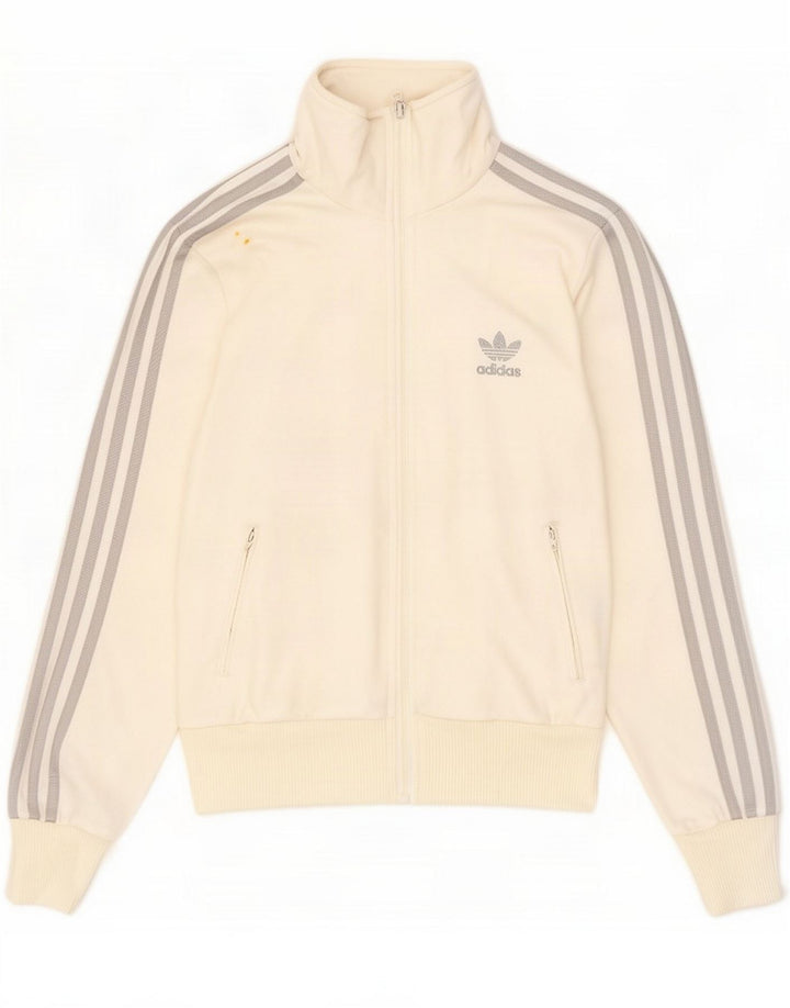 Adidas ženska gornja jakna trenirke s grafičkim motivima UK 14 srednji bijeli poliester