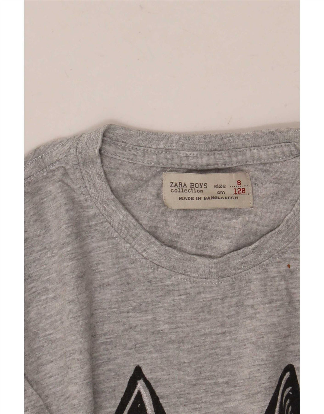 Majica kratkih rukava Zara Boys Graphic T-Shirt 7-8 Years Grey