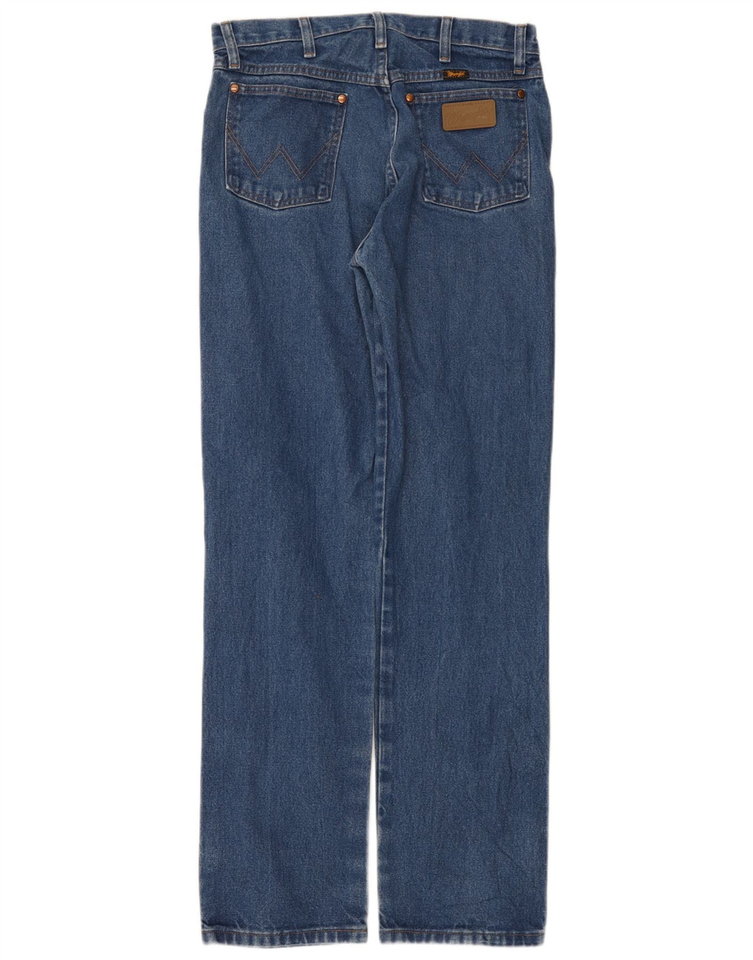 Wrangler muške ravne traperice W32 L34 plavi pamuk