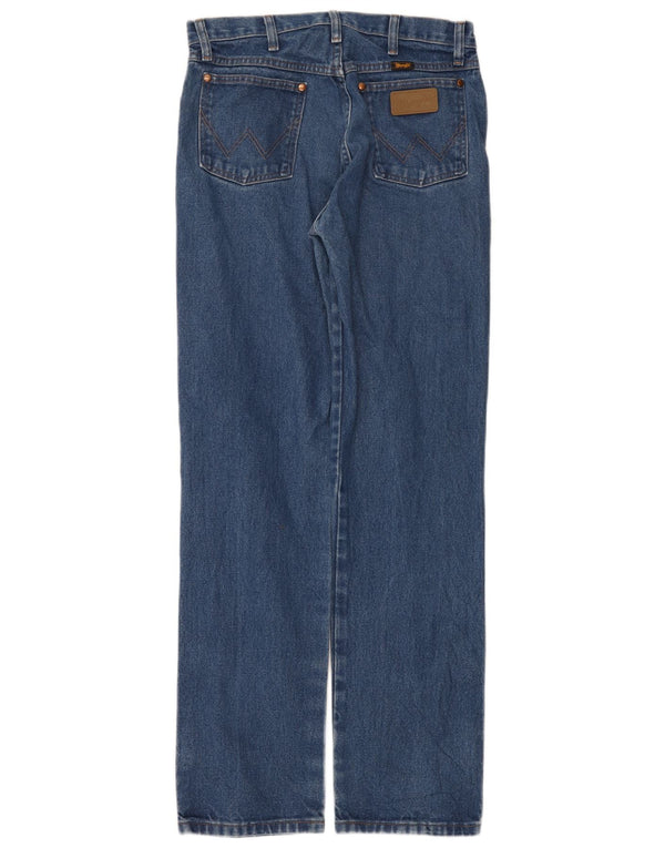 Wrangler muške ravne traperice W32 L34 plavi pamuk