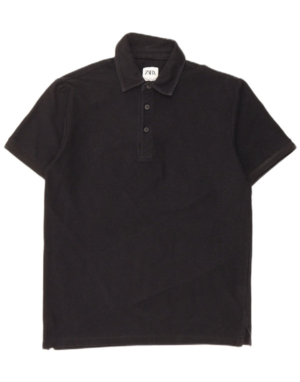 Zara muška polo majica mala crna pamučna