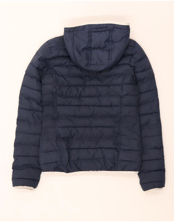 Adidas ženska podstavljena jakna s kapuljačom UK 6 XS tamnoplavi poliester