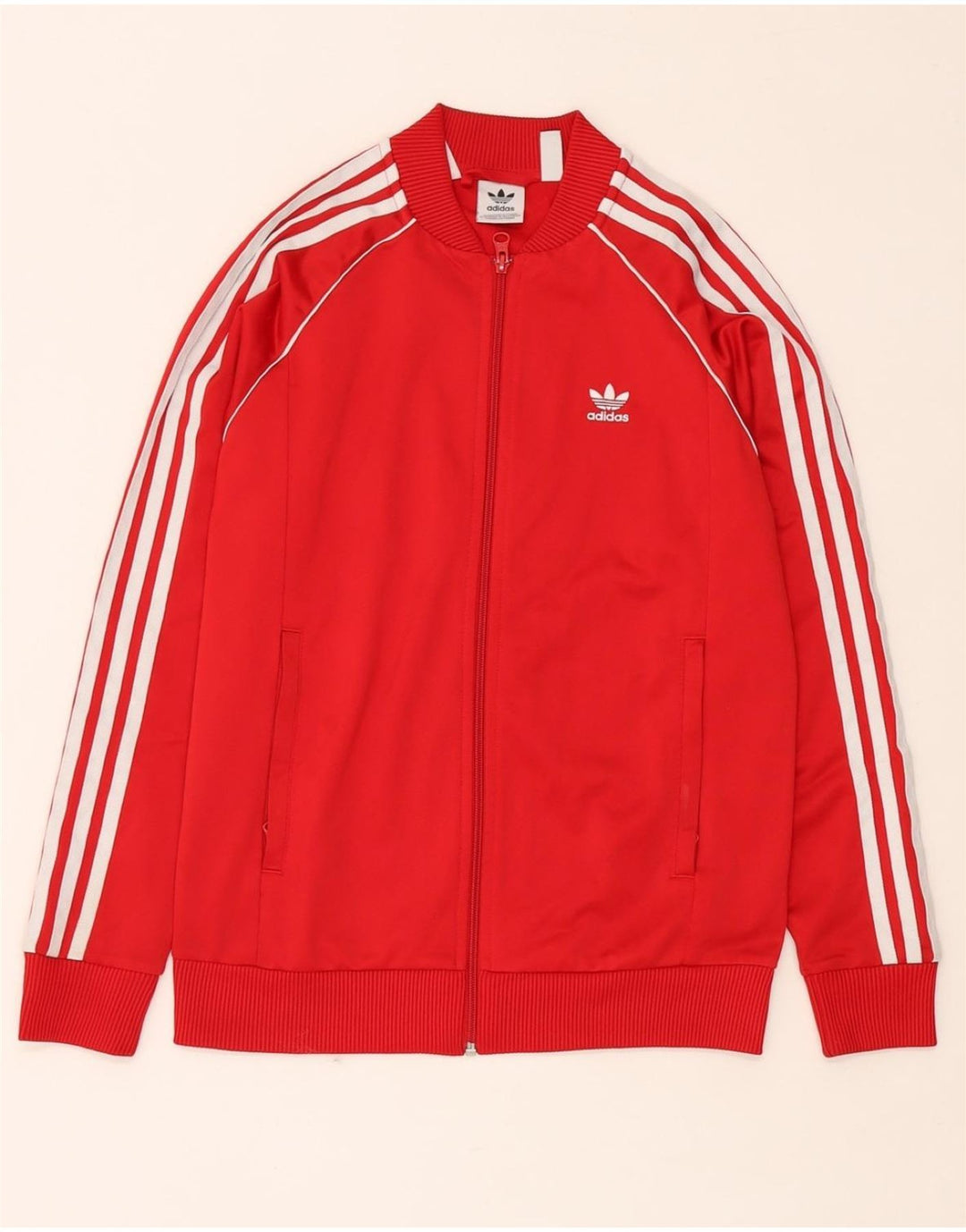 ADIDAS Gornja jakna trenirke za dječake 13-14 godina, crveni poliester