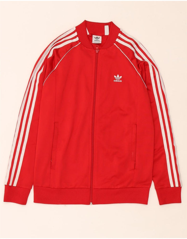 ADIDAS Gornja jakna trenirke za dječake 13-14 godina, crveni poliester