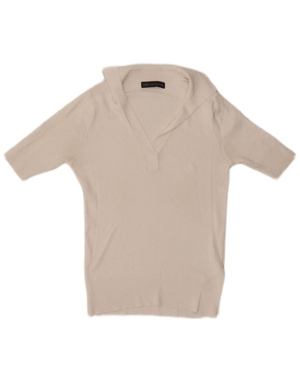 Marks & Spencer ženska polo majica UK 10 Mala bijela viskoza