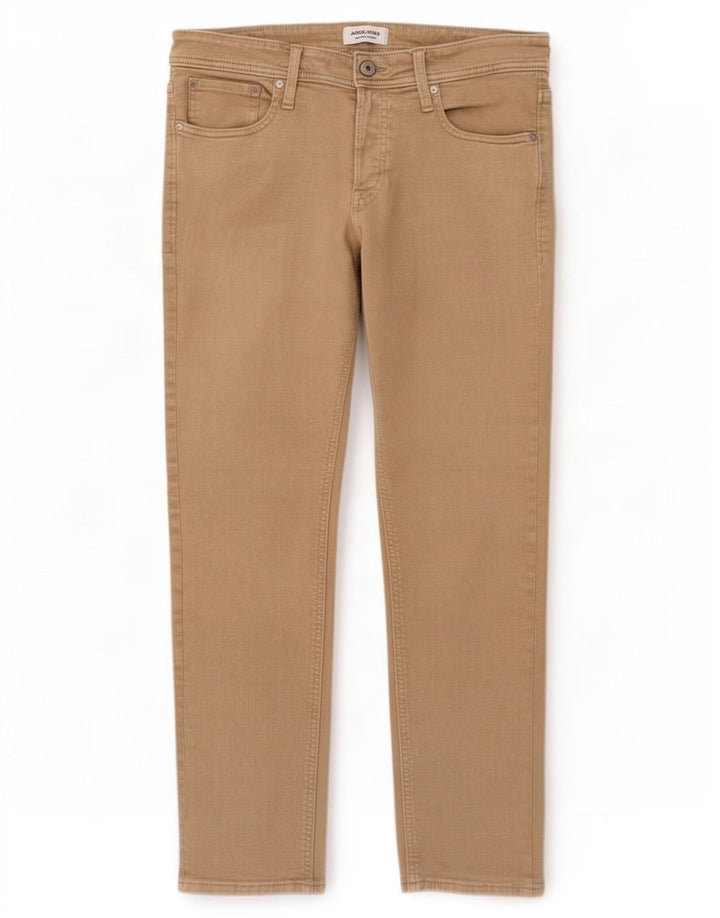 Jack & Jones muške uske traperice W34 L32 bež pamuk