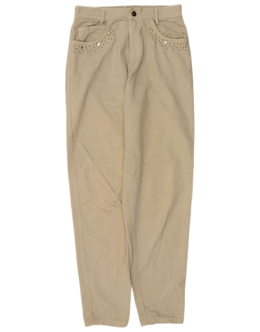 VINTAGE Ženske sužene traperice W28 L32 Bež