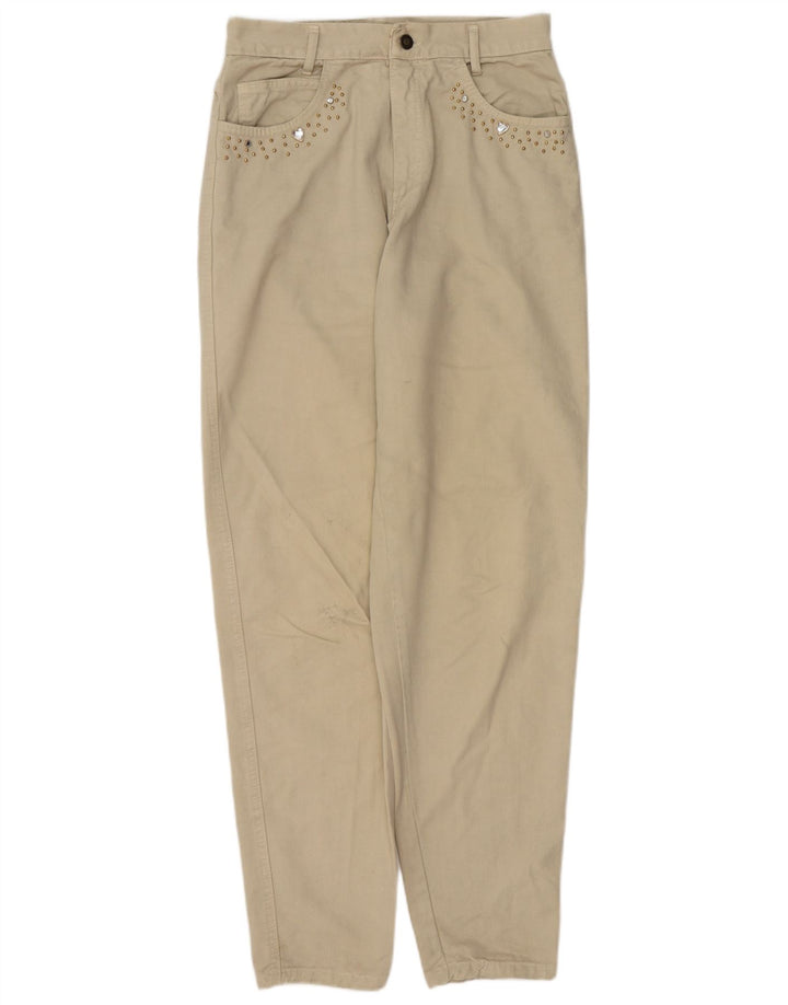 VINTAGE Ženske sužene traperice W28 L32 Bež