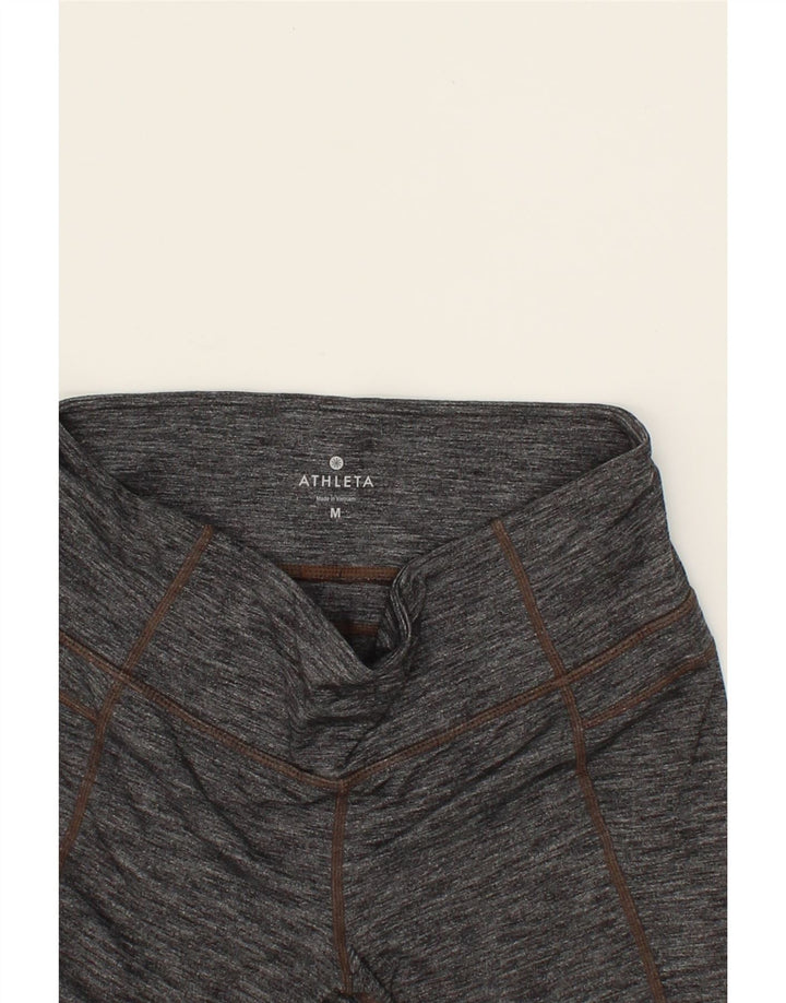 ATHLETA Womens Leggings UK 14 Medium  Grey Flecked Nylon Vintage Athleta and Second-Hand Athleta from Messina Hembry 