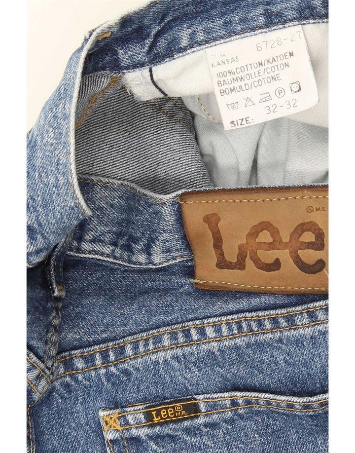 Lee Mens Kansas Straight Jeans W32 L32 Plavi pamuk