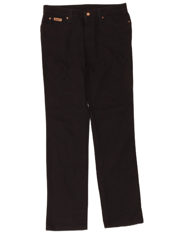 WRANGLER Muške ravne traperice W30 L31 crni pamuk