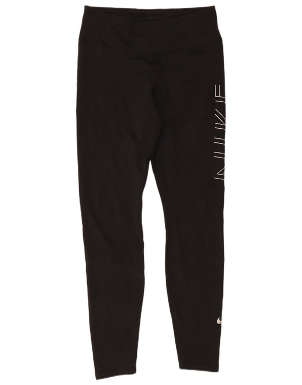 Nike Ženske Dri Fit Graphic Leggings UK 14 Large Black