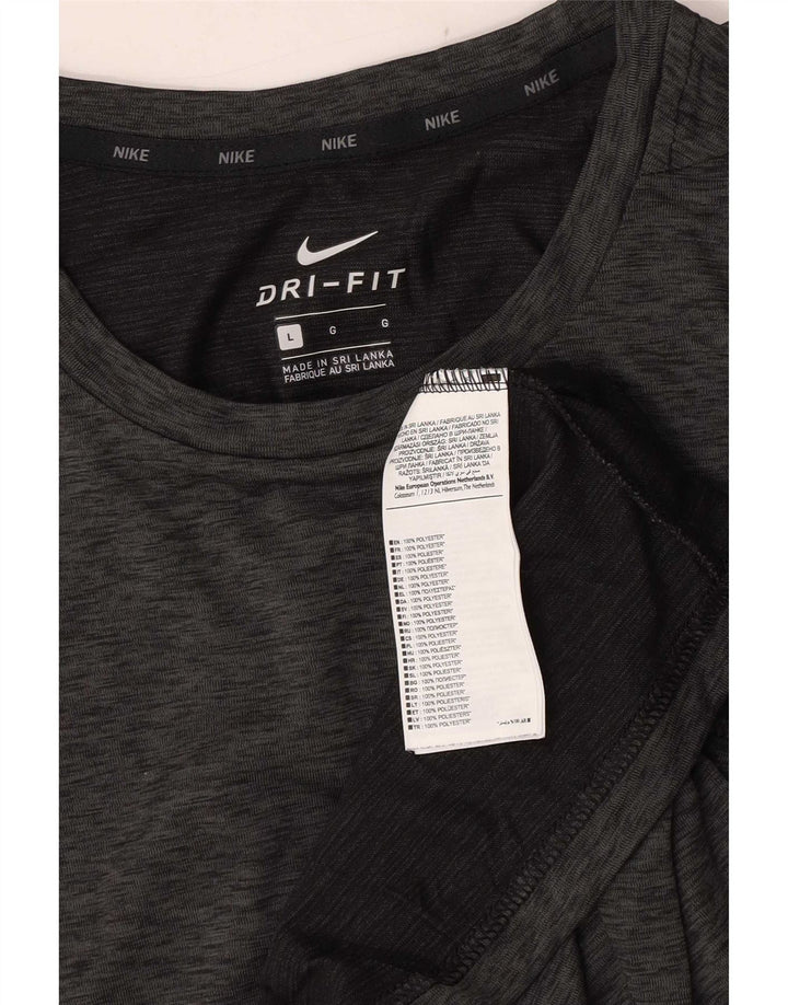 Nike Dri Fit majica kratkih rukava Veliki sivi flekasti poliester