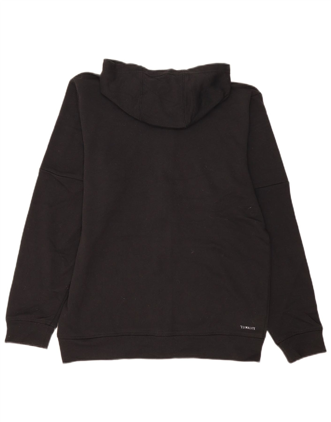 Adidas muška pulover s kapuljačom s patentnim zatvaračem Srednje crni poliester u boji