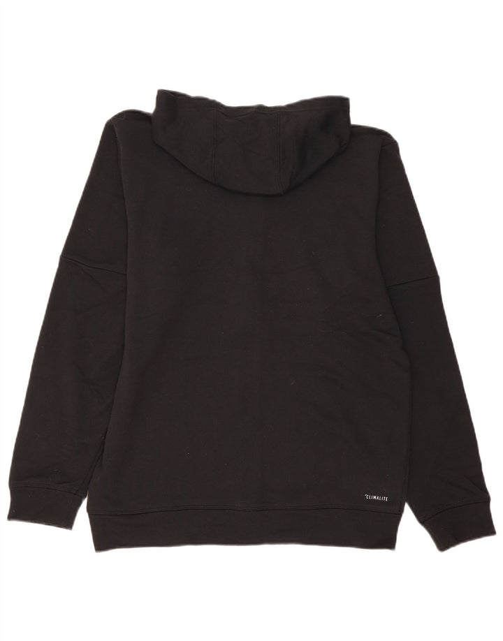 Adidas muška pulover s kapuljačom s patentnim zatvaračem Srednje crni poliester u boji