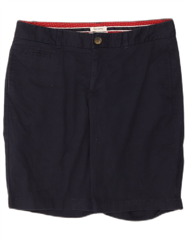DOCKERS Ženske chino kratke hlače s blagim oblinama US 6 srednje W30 tamnoplave