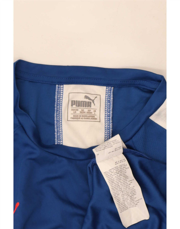 Puma muška majica kratkih rukava Large Blue Colourblock Poliester