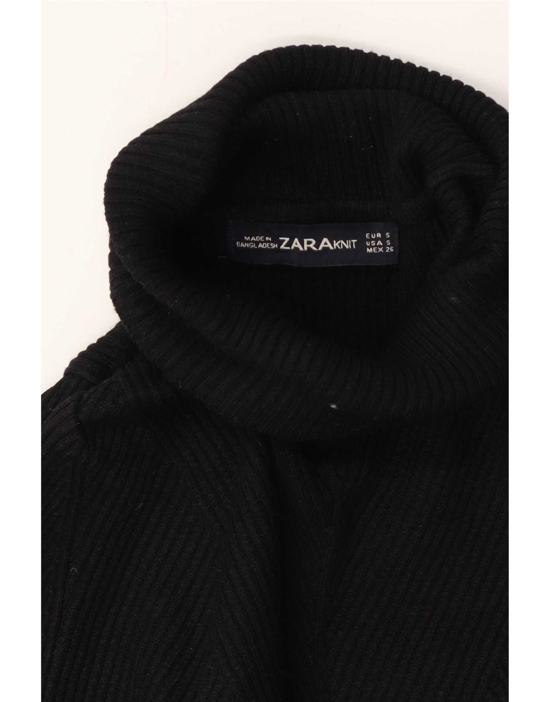 Zara ženski pulover s rol izrezom UK 8 Mali crni
