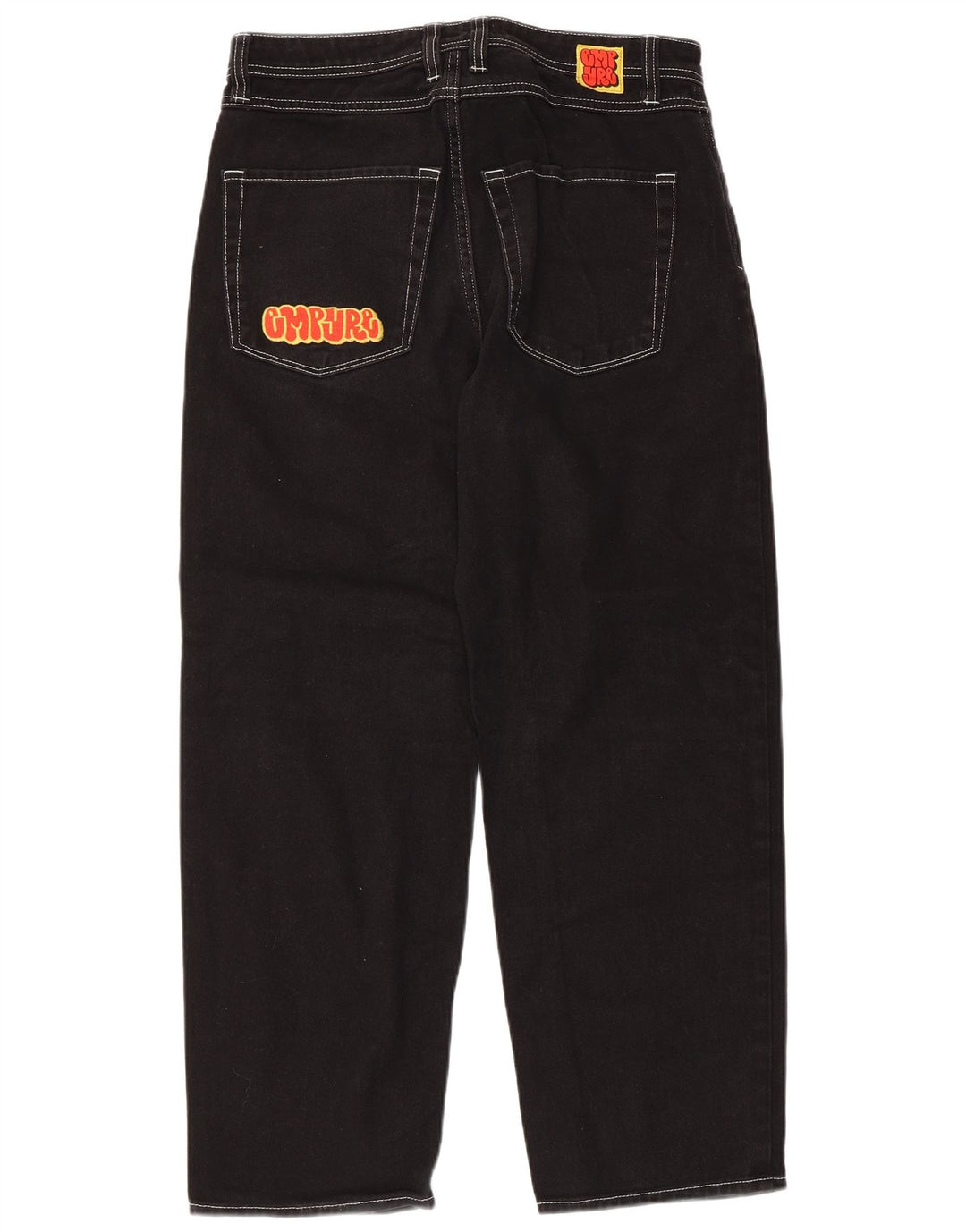 VINTAGE muške sužene traperice W30 L28 crni pamuk