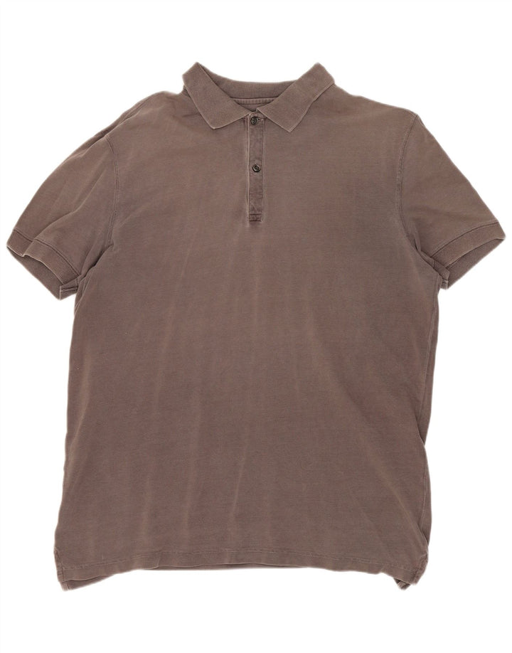 Massimo Dutti muška polo majica srednje sivi pamuk