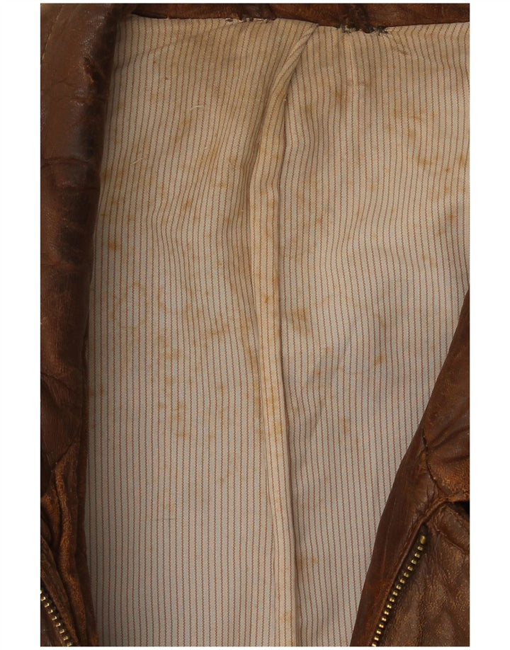 Vintage muška kožna jakna UK 40 Large Brown