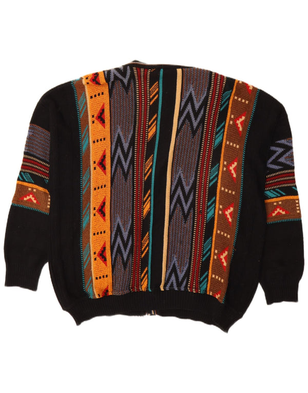 Monello muški kardigan džemper IT 62 3XL Raznobojni geometrijski pamuk