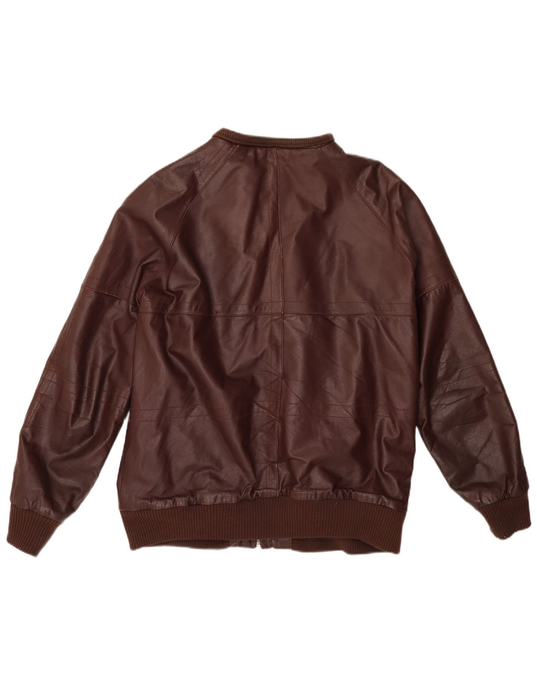 VINTAGE muška kožna jakna UK 38 srednje tamnocrvena