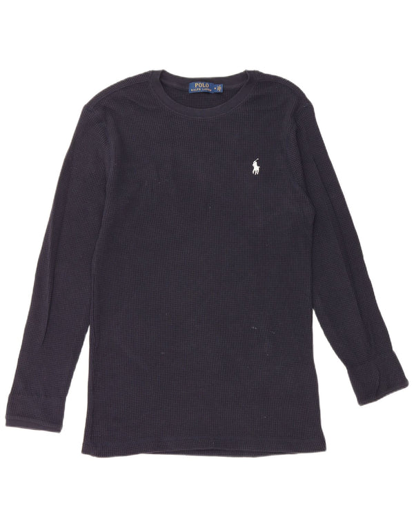 POLO RALPH LAUREN Muška majica dugih rukava srednje tamnoplave boje pamuka