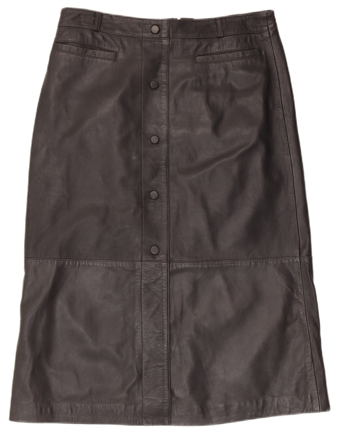 MINT VELVET ženska kožna suknja UK 14 velika W34 crna koža