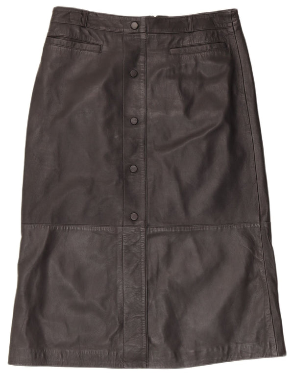 MINT VELVET ženska kožna suknja UK 14 velika W34 crna koža