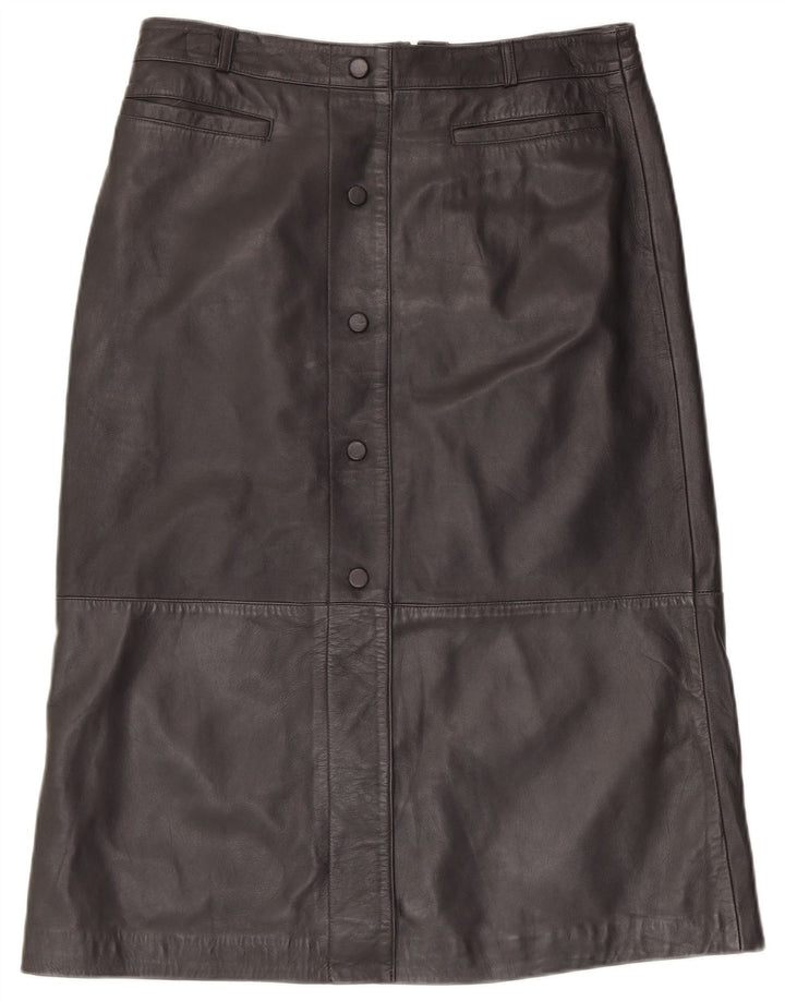 MINT VELVET ženska kožna suknja UK 14 velika W34 crna koža