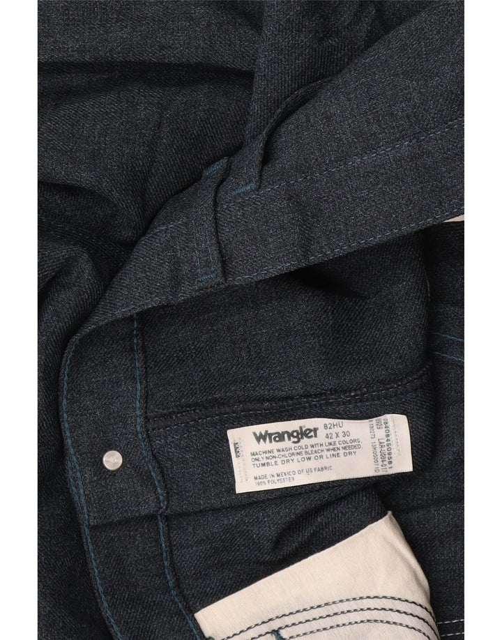 Wrangler muške hlače ravnog odijela W42 L30 tamnoplavi poliester