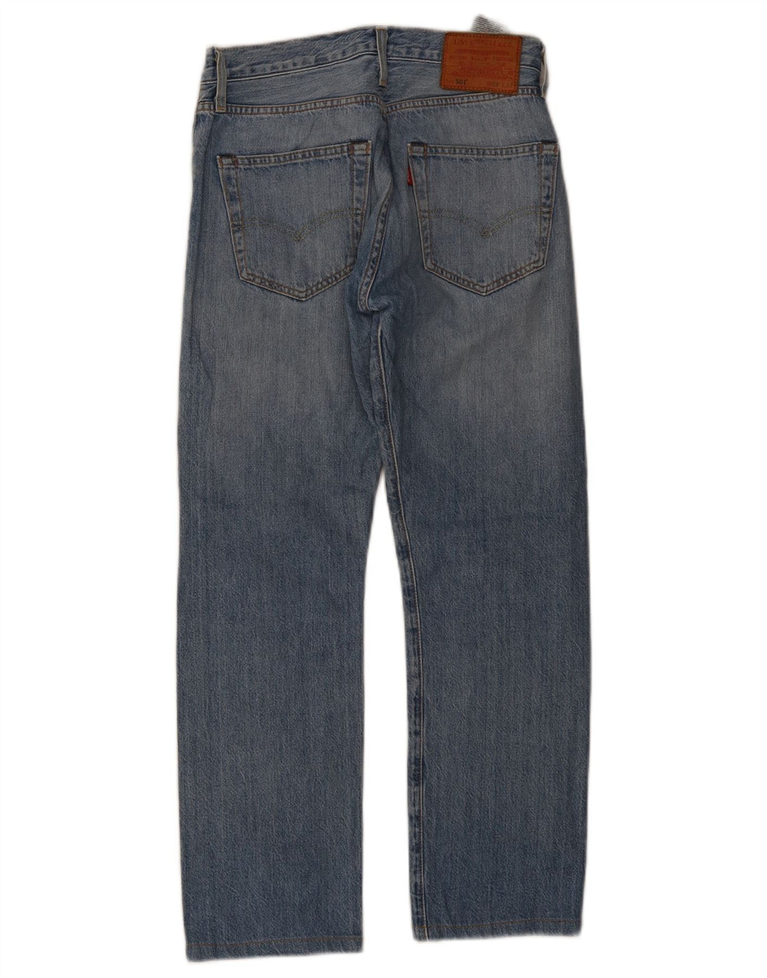 Levi's ženske 501 ravne traperice W28 L27 plavi pamuk