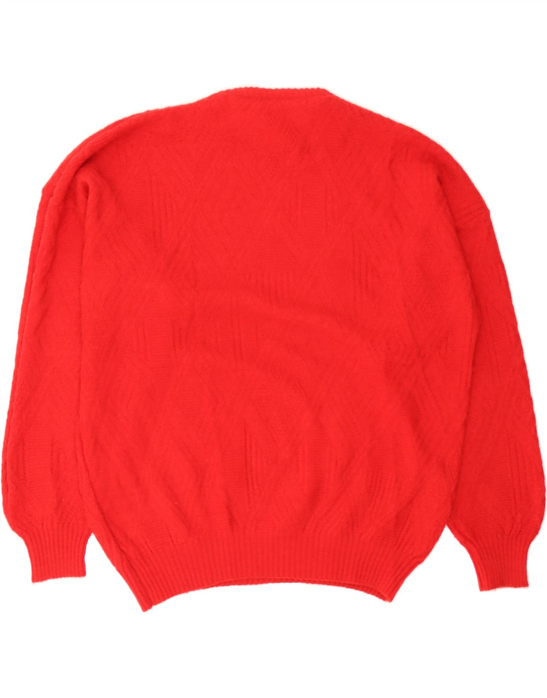 VINTAGE Mens Crew Neck Jumper Sweater IT 52 Large Red Wool Vintage Vintage and Second-Hand Vintage from Messina Hembry 