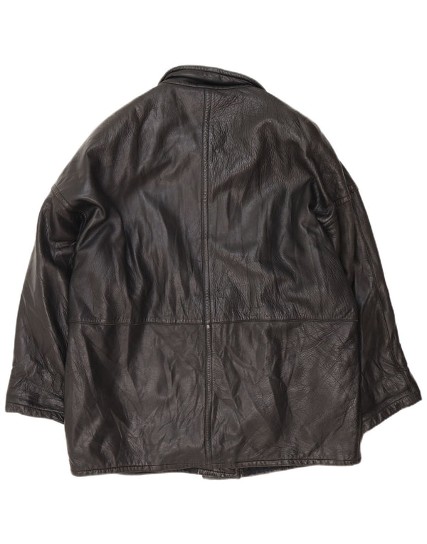 Vintage ženska kožna jakna UK 18 XL crna