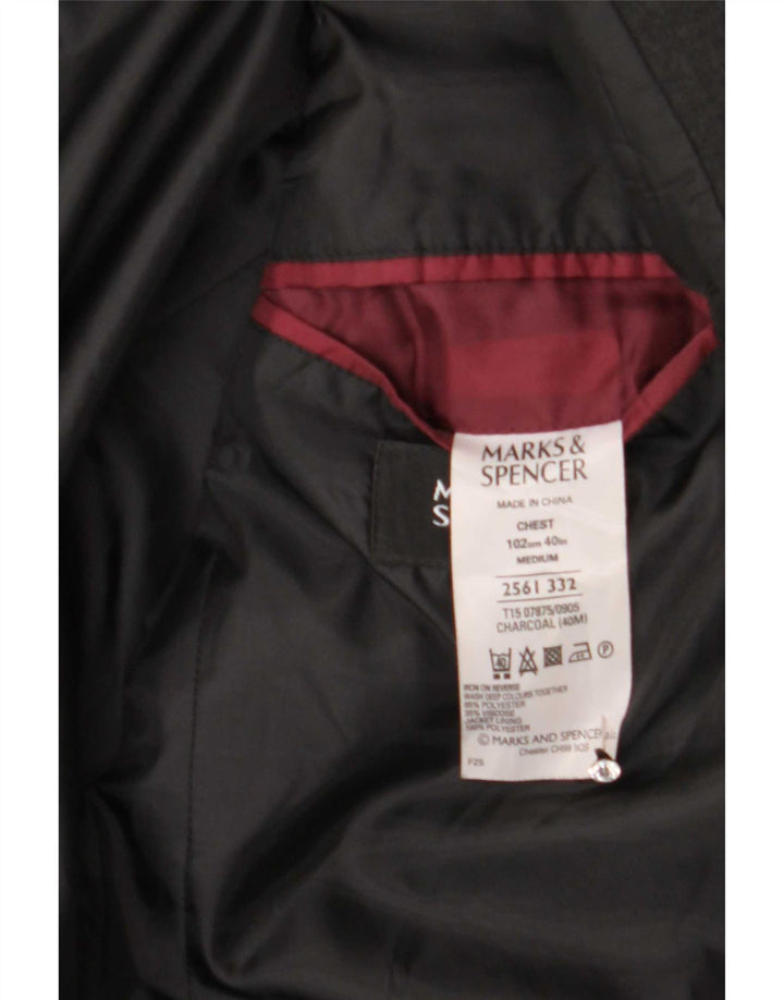 Marks & Spencer muška jakna sa 2 gumba UK 40 srednje crni poliester