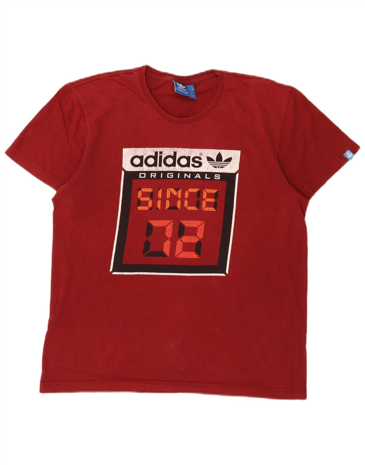 Adidas muška majica kratkih rukava s grafičkim motivima srednje bordo boje
