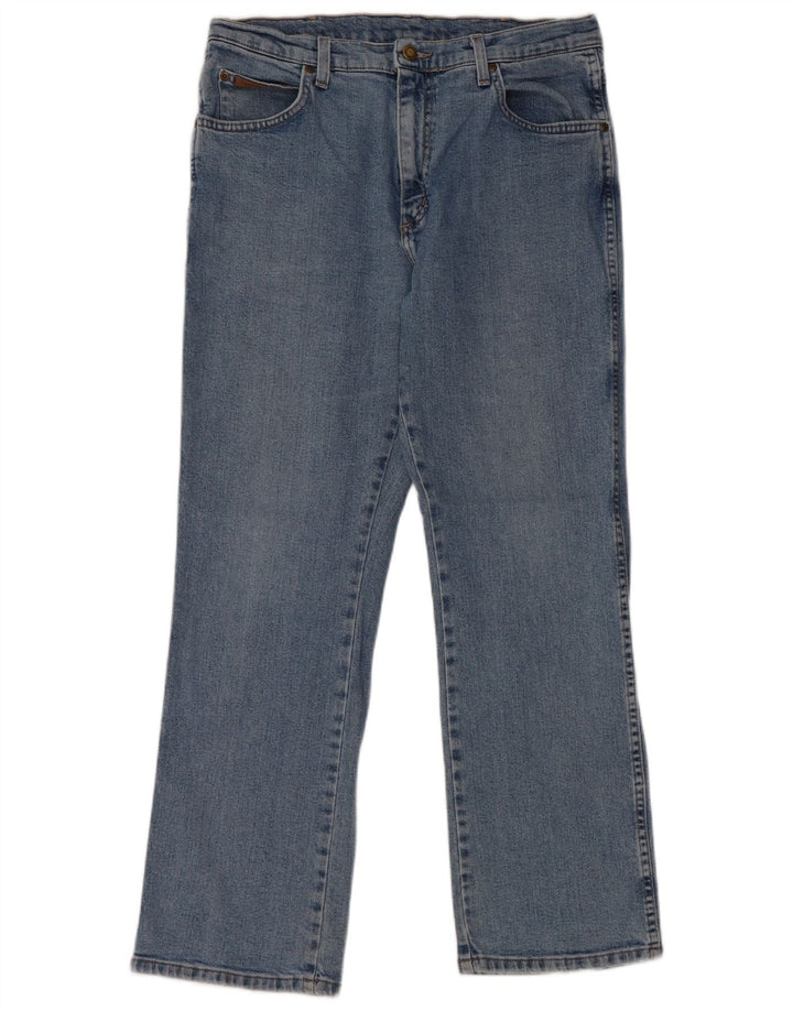 Wrangler muške ravne traperice W34 L30 plavi pamuk