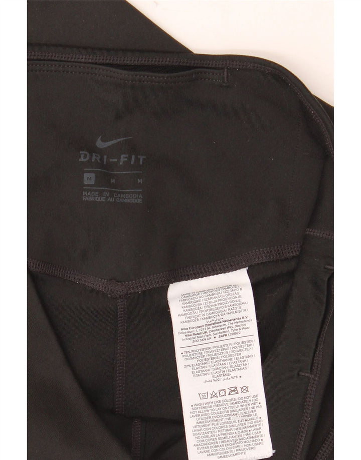 NIKE Ženske Dri Fit Leggings UK 12 Srednji crni poliester