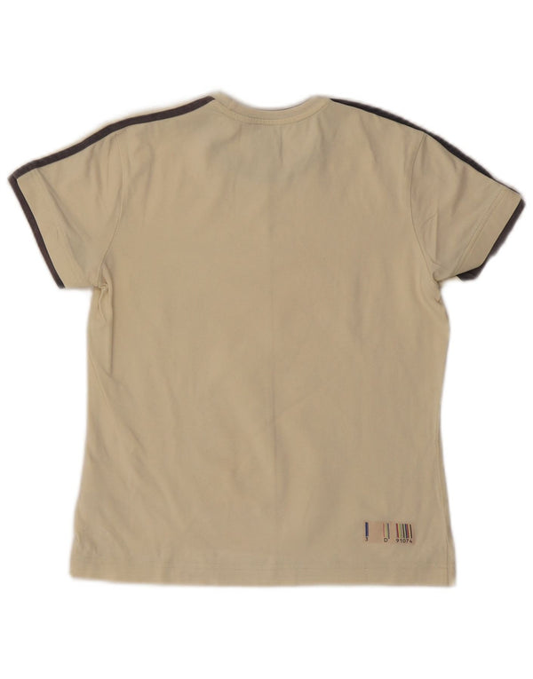 ADIDAS Ženska grafička majica kratkih rukava UK 10 Small Off White Cotton