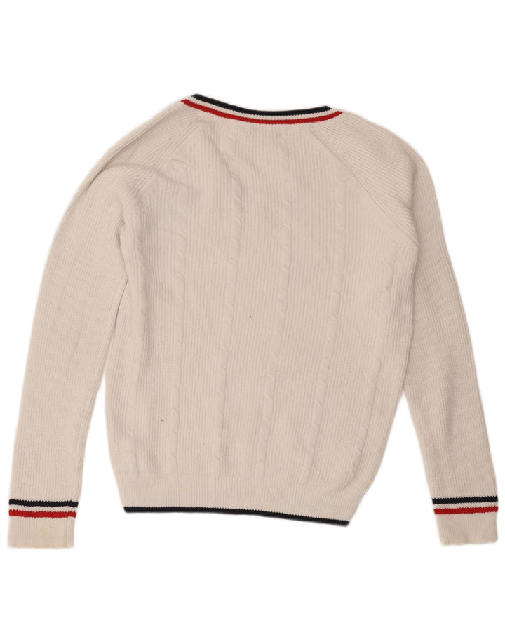 Crew Clothing Muški džemper s V-izrezom Srednje bijeli pamuk