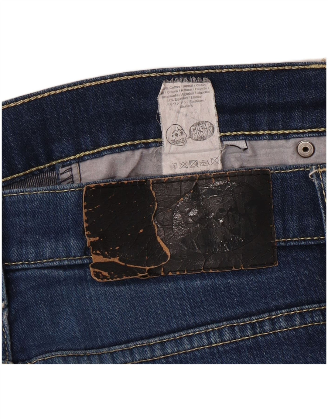 CHEAP MONDAY Ženske uske traperice W32 L33 Plavi pamuk