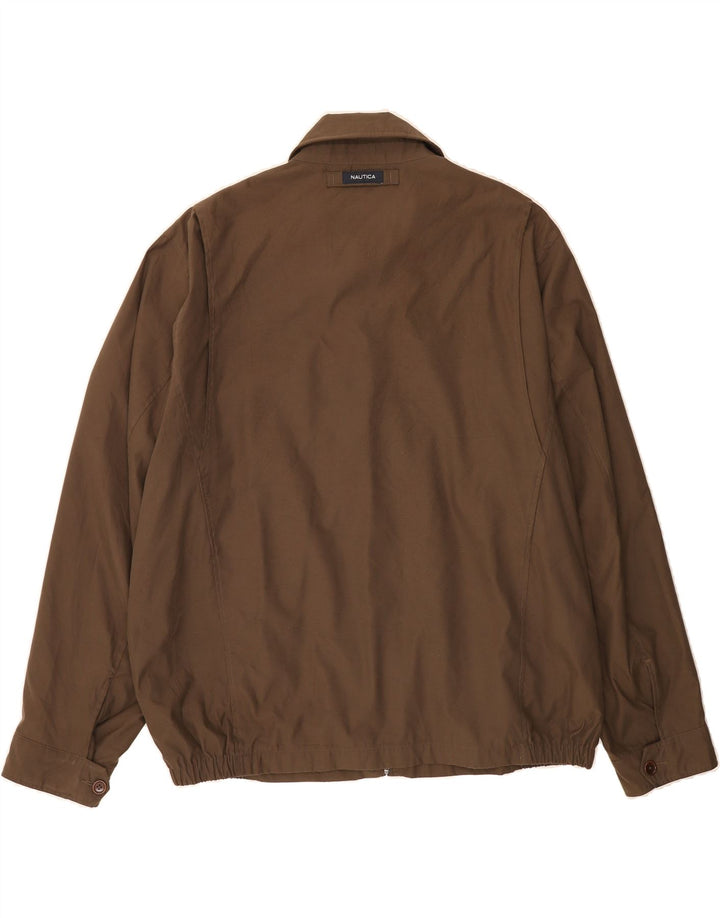 NAUTICA Mens Bomber Jacket UK 42 2XL Brown Polyester Vintage Nautica and Second-Hand Nautica from Messina Hembry 