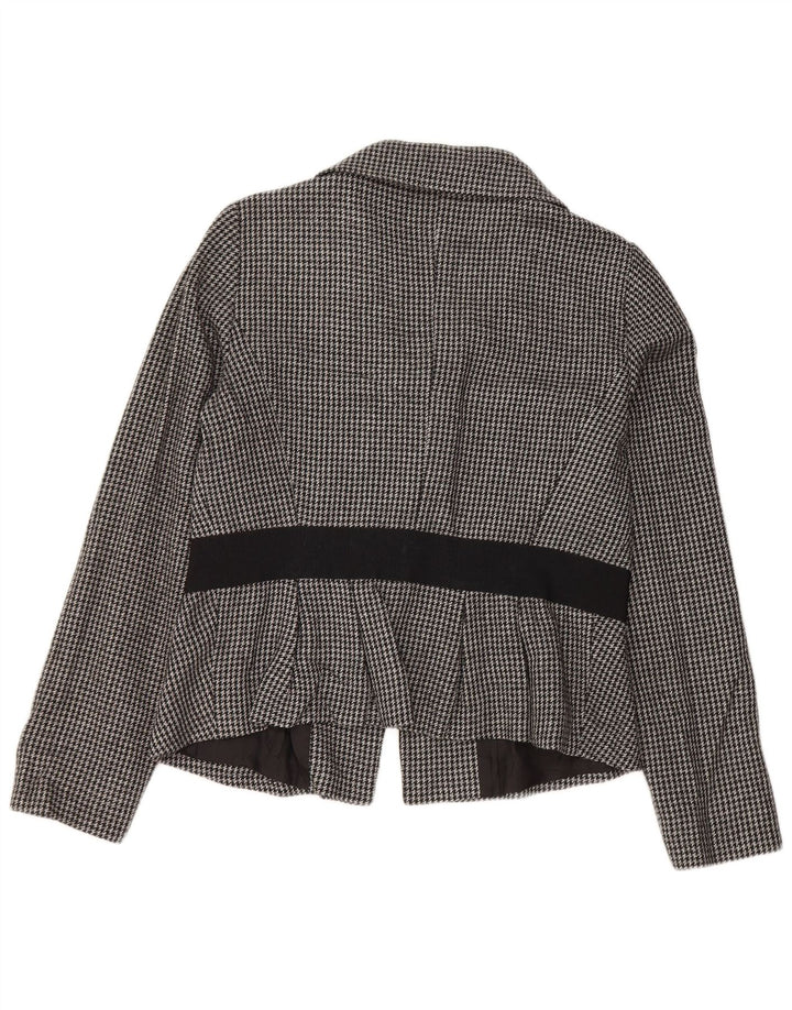 Max & Co. Ženska jakna sa jaknom s 2 gumba UK 14 Srednje siva houndstooth