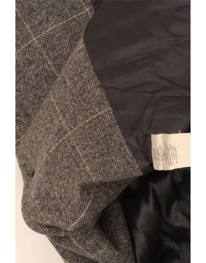 Armani Collezioni Ženska jakna sa 3 gumba IT 50 XL Siva karirana vuna
